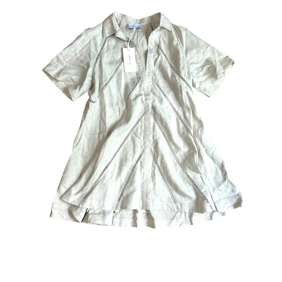 NWT JOSLIN SELENA LINEN MINI SHIRT Dress Size 4 100% Linen - Picture 3 of 12